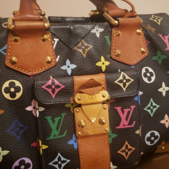 SOLD LOUIS VUITTON Multicolor Speedy Bag Authentic - Picture 7 of 14
